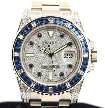 Rolex with sapphire bezel