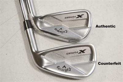 Counterfeit Callaway golf club comparison