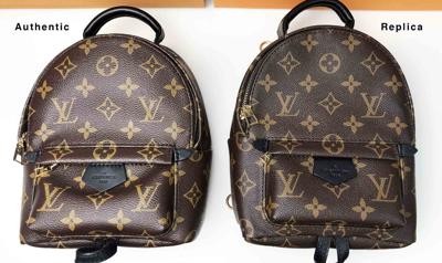 Counterfeit Louis Vuitton handbag comparison